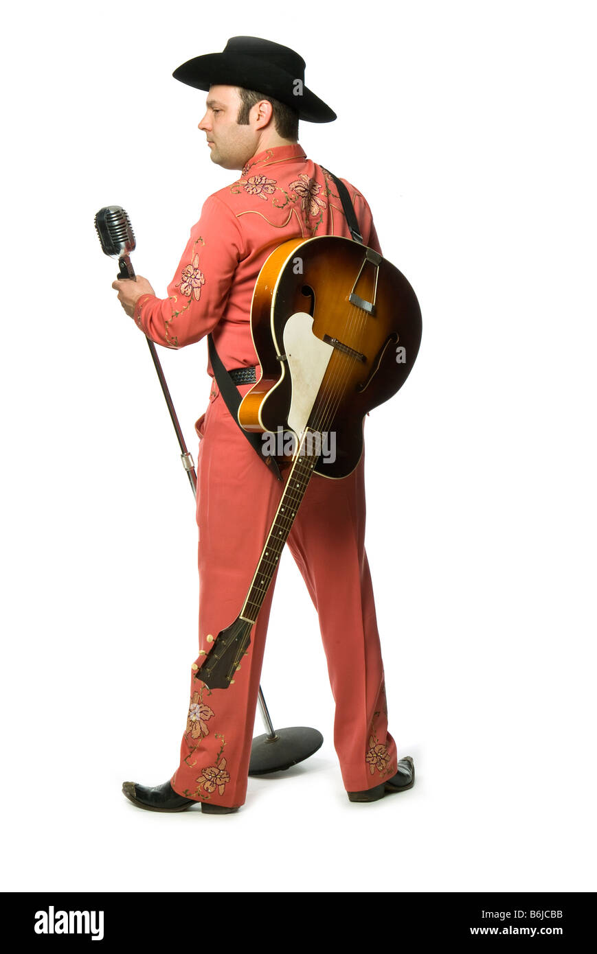 William Workman aka Billy K armonia a Dallas Texas basato rockabilly alt paese musicista Foto Stock