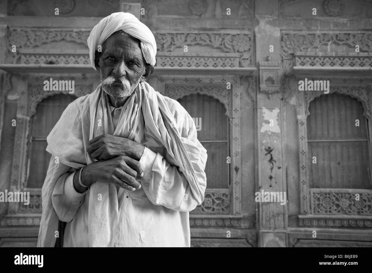 Uomo indiano Jaisalmer, Rajasthan, India Foto Stock