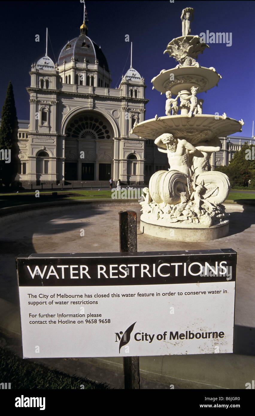 Acqua urbano restrizioni, Australia Foto Stock