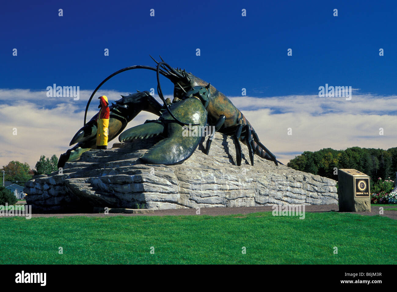 America del nord, Canada, New Brunswick, aragosta gigante scultura Foto Stock