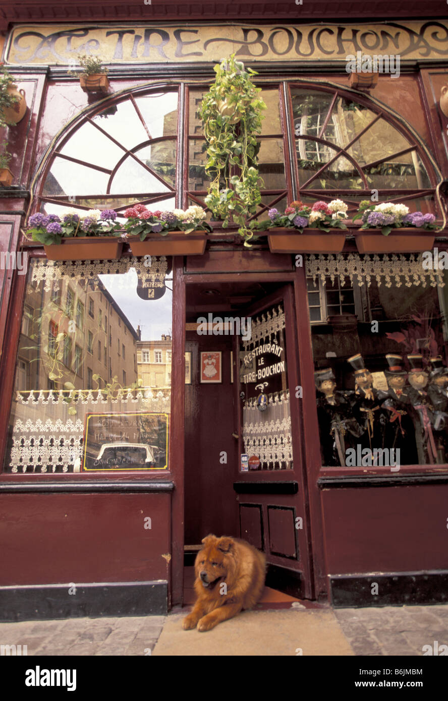 L'Europa, Francia, la Valle del Rodano, Lione, Vieux (Vecchio) Lyon; Le Tire Bouchon Ristorante Foto Stock