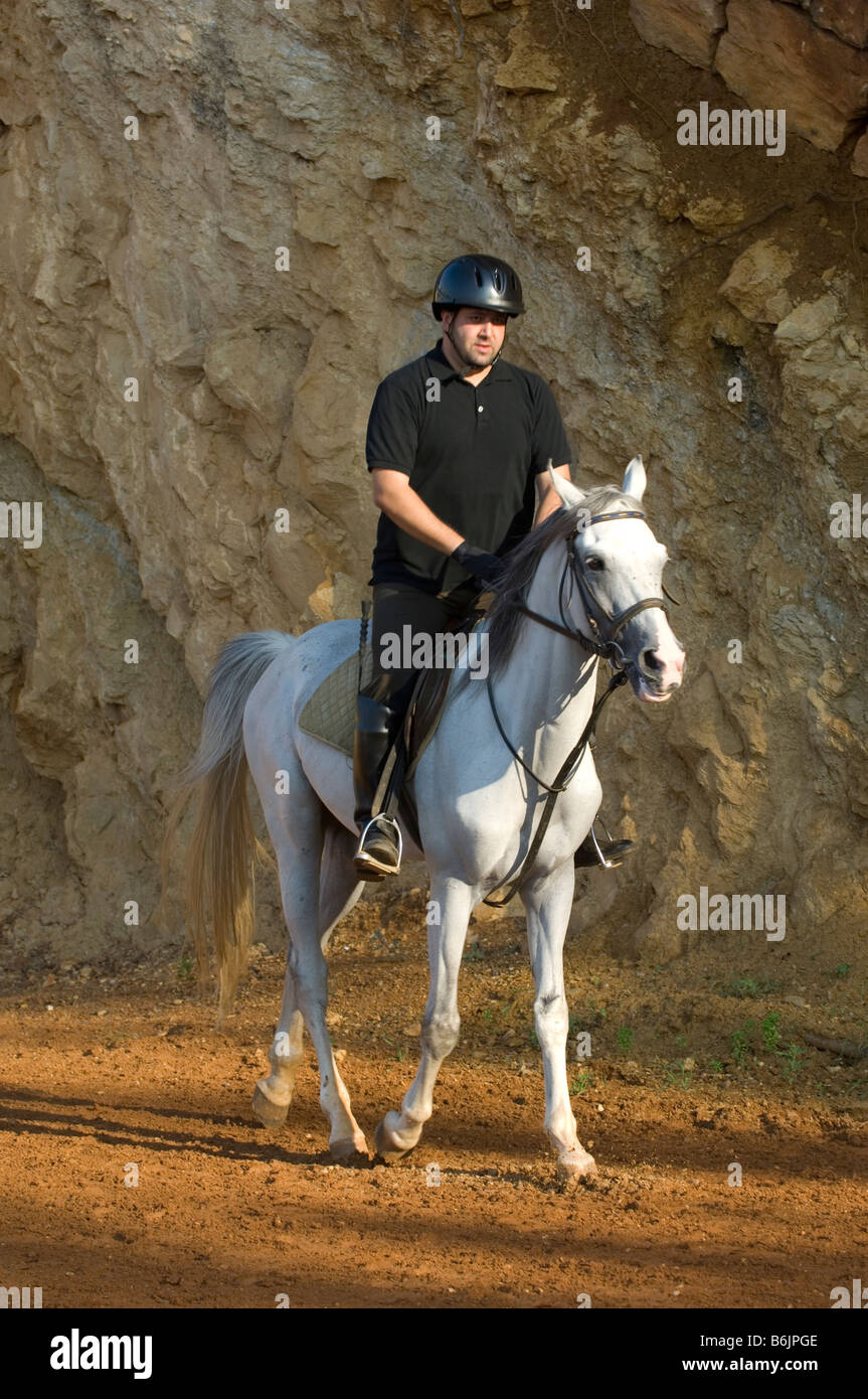 Uomo a cavallo Foto Stock