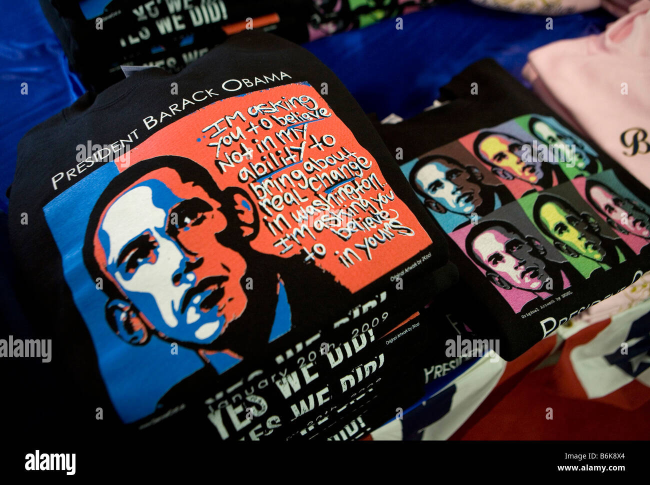 14 dicembre 2008 Washington D C Presidente eletto Barack Obama merchandise Foto Stock