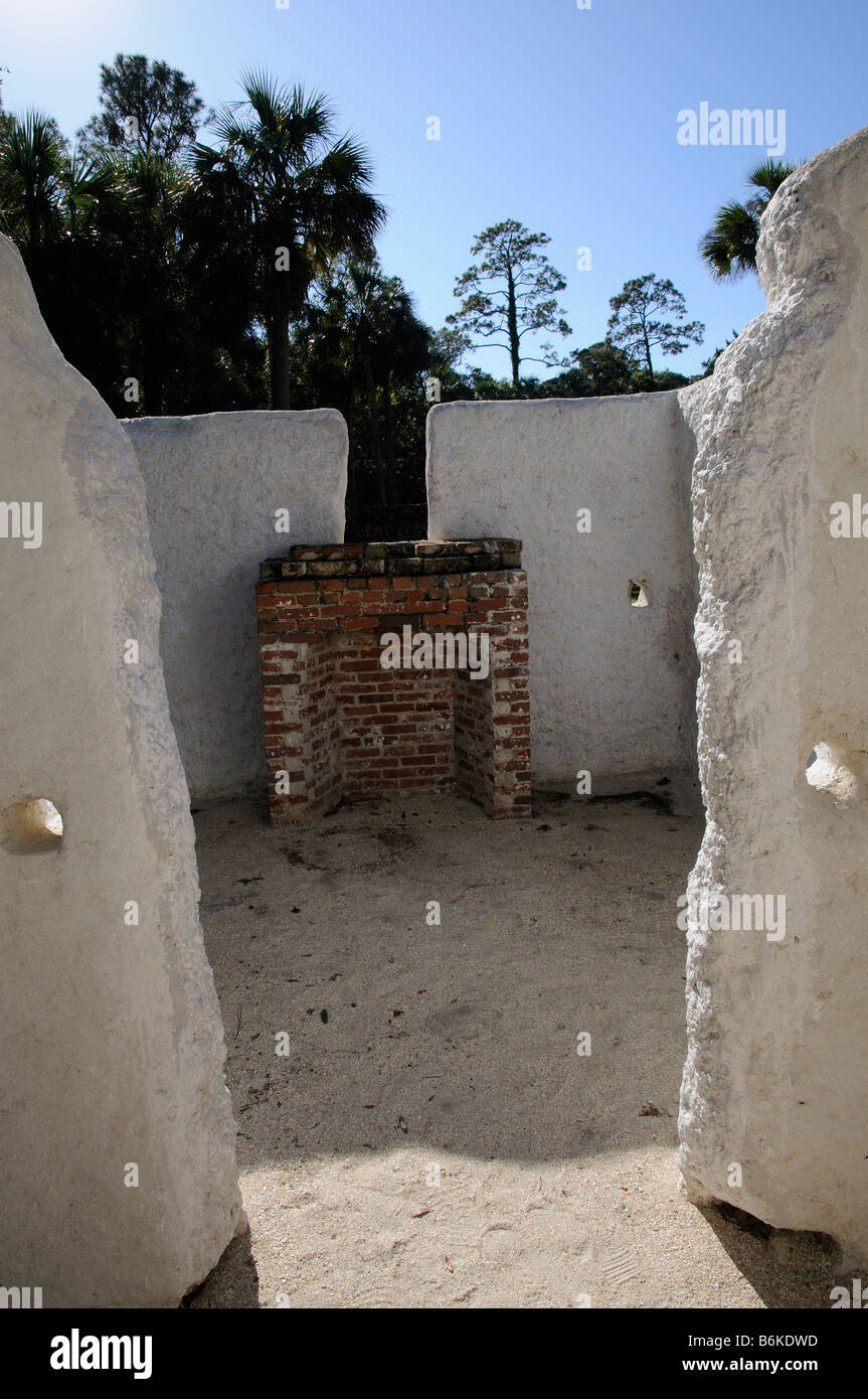 Quarti slave al Kingsley Plantation la Timucuan preservare North Florida USA Foto Stock