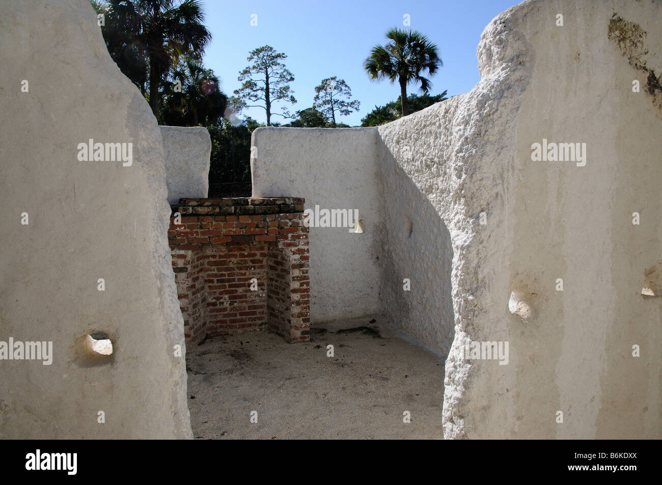 Quarti slave al Kingsley Plantation la Timucuan preservare North Florida USA Foto Stock