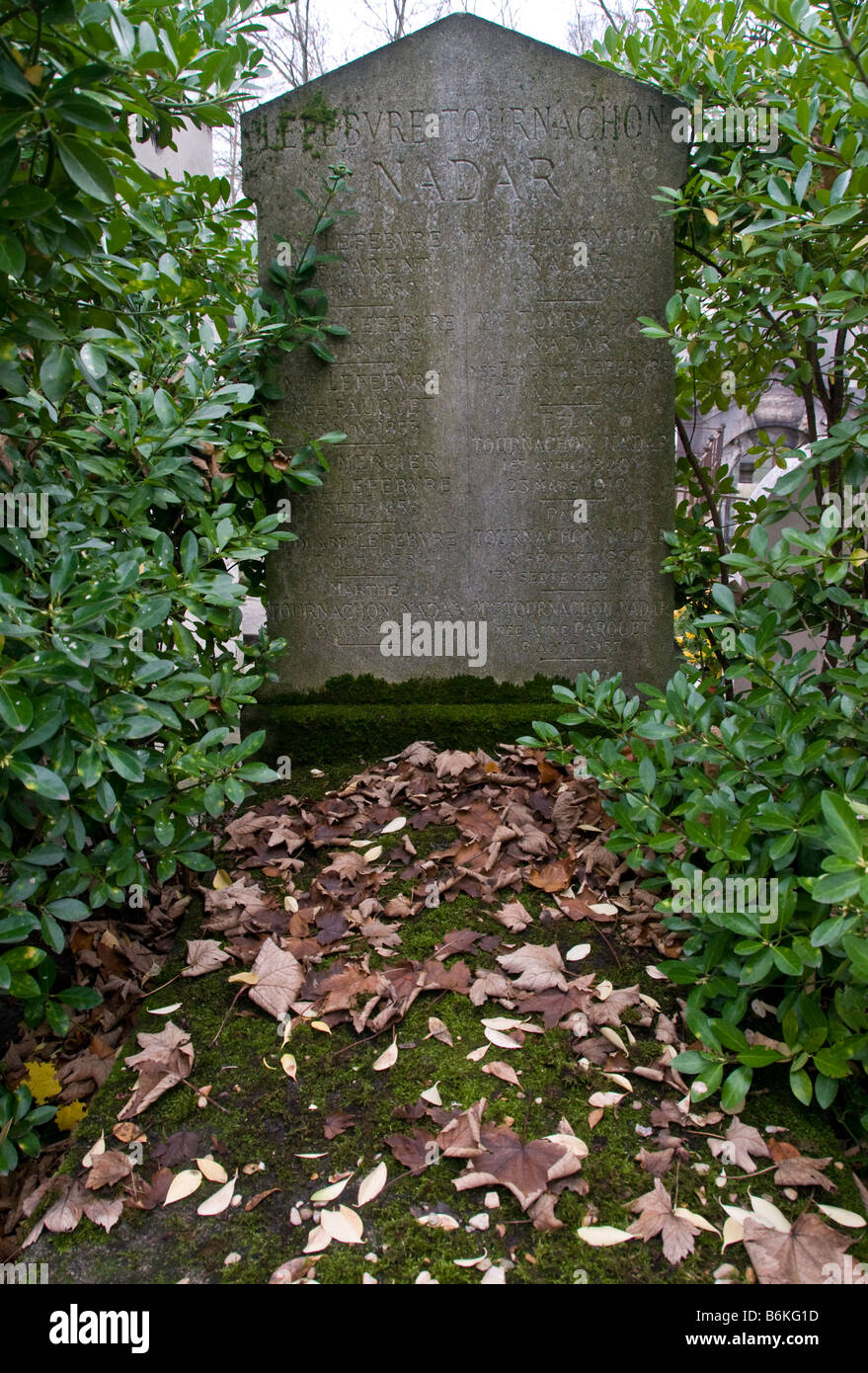 Tomba del fotografo Félix Nadar presso il Cimitero di Pere Lachaise Parigi Francia Foto Stock