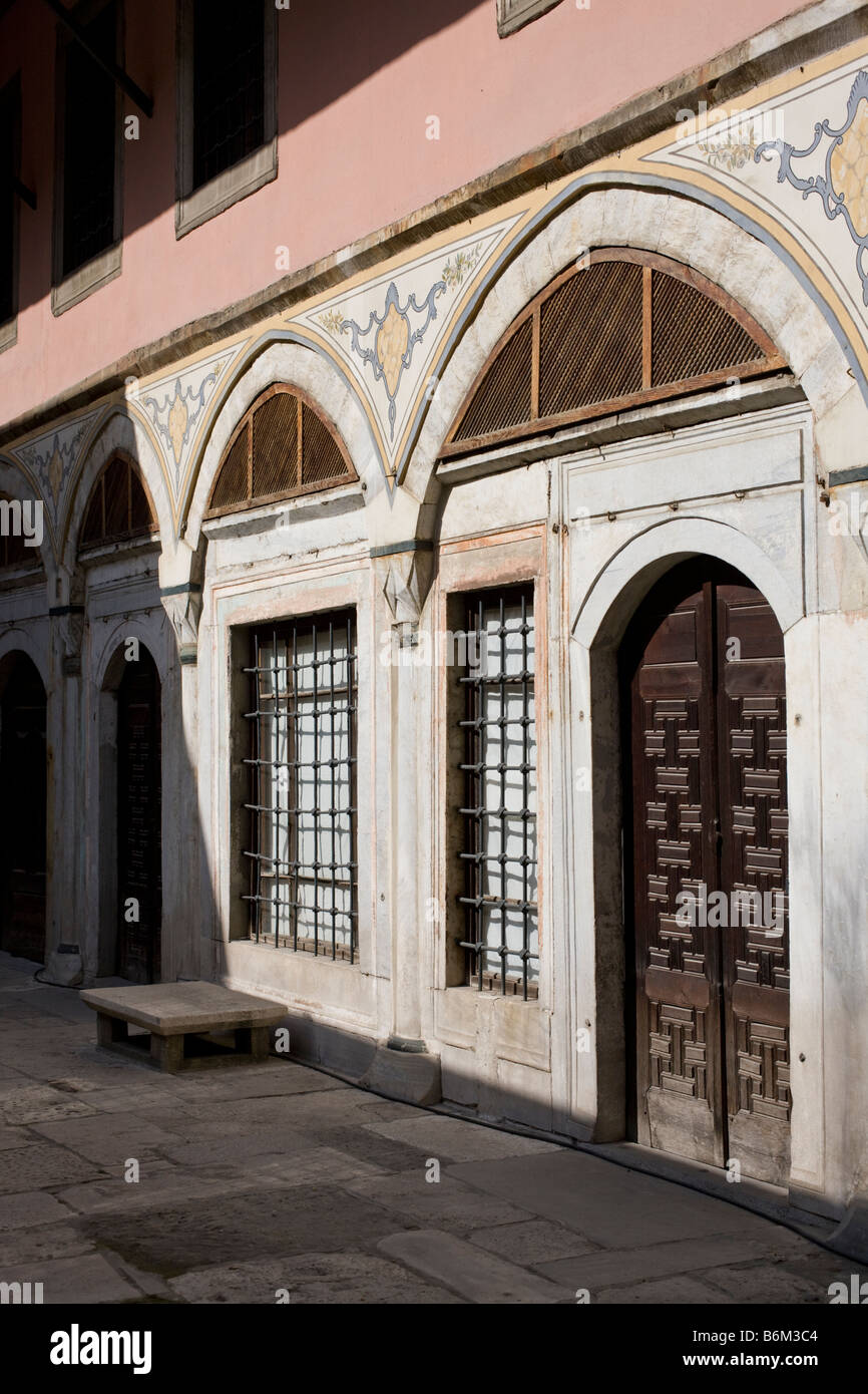 Cortile delle concubine, Topkapi Saray Palace, Istanbul, Turchia Foto Stock