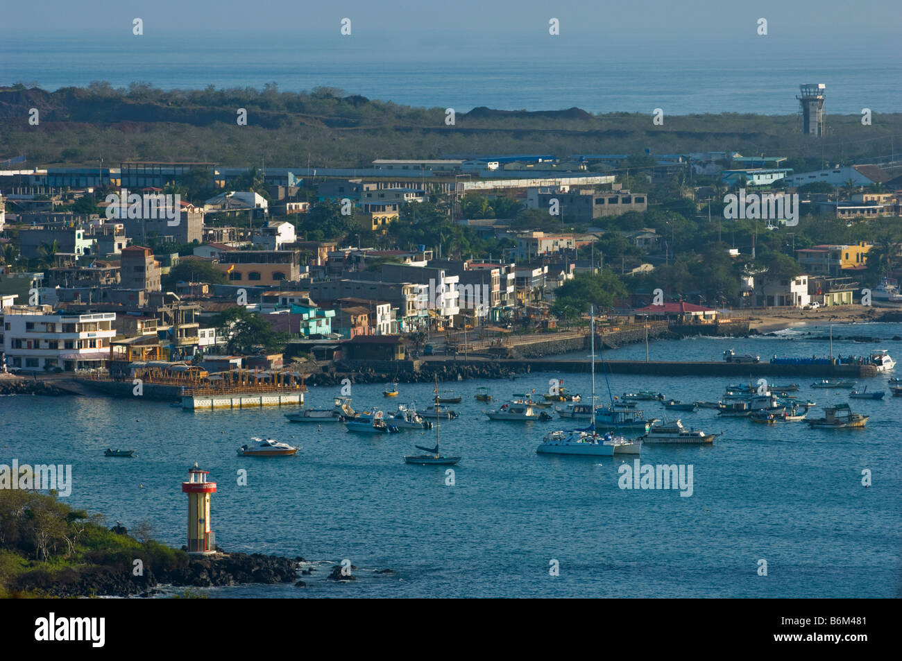 Baia di San Cristóbal Puerto Baquerizo Moreno ECUADOR SAN CRISTOBAL Isole Galapagos cactus cactus peyote america del sud sud-am Foto Stock