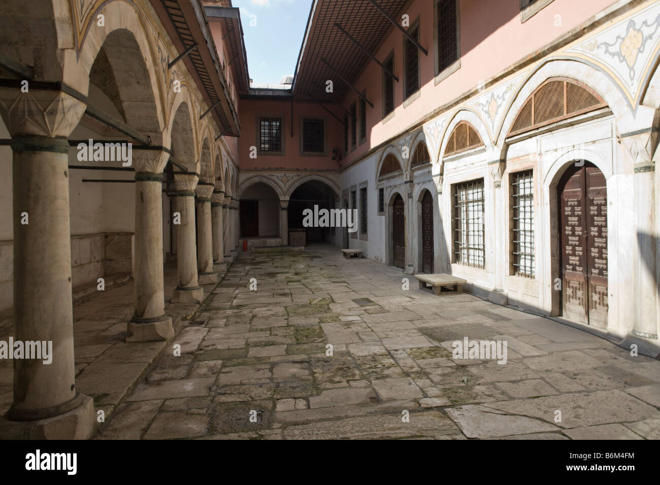 Cortile delle concubine, Topkapi Saray Palace, Istanbul, Turchia Foto Stock
