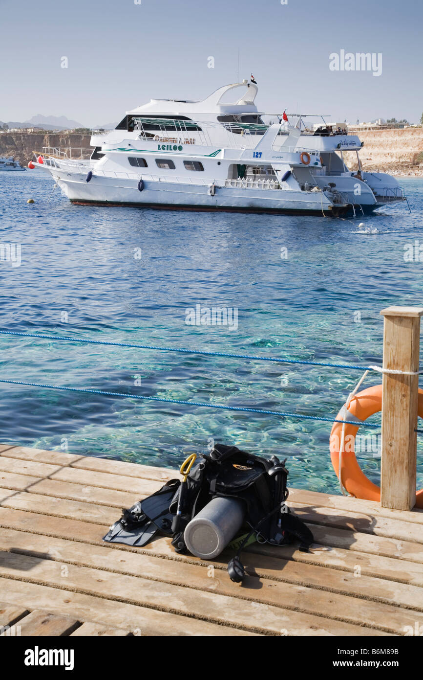 Barca immersioni a Sharm el Sheikh Foto Stock