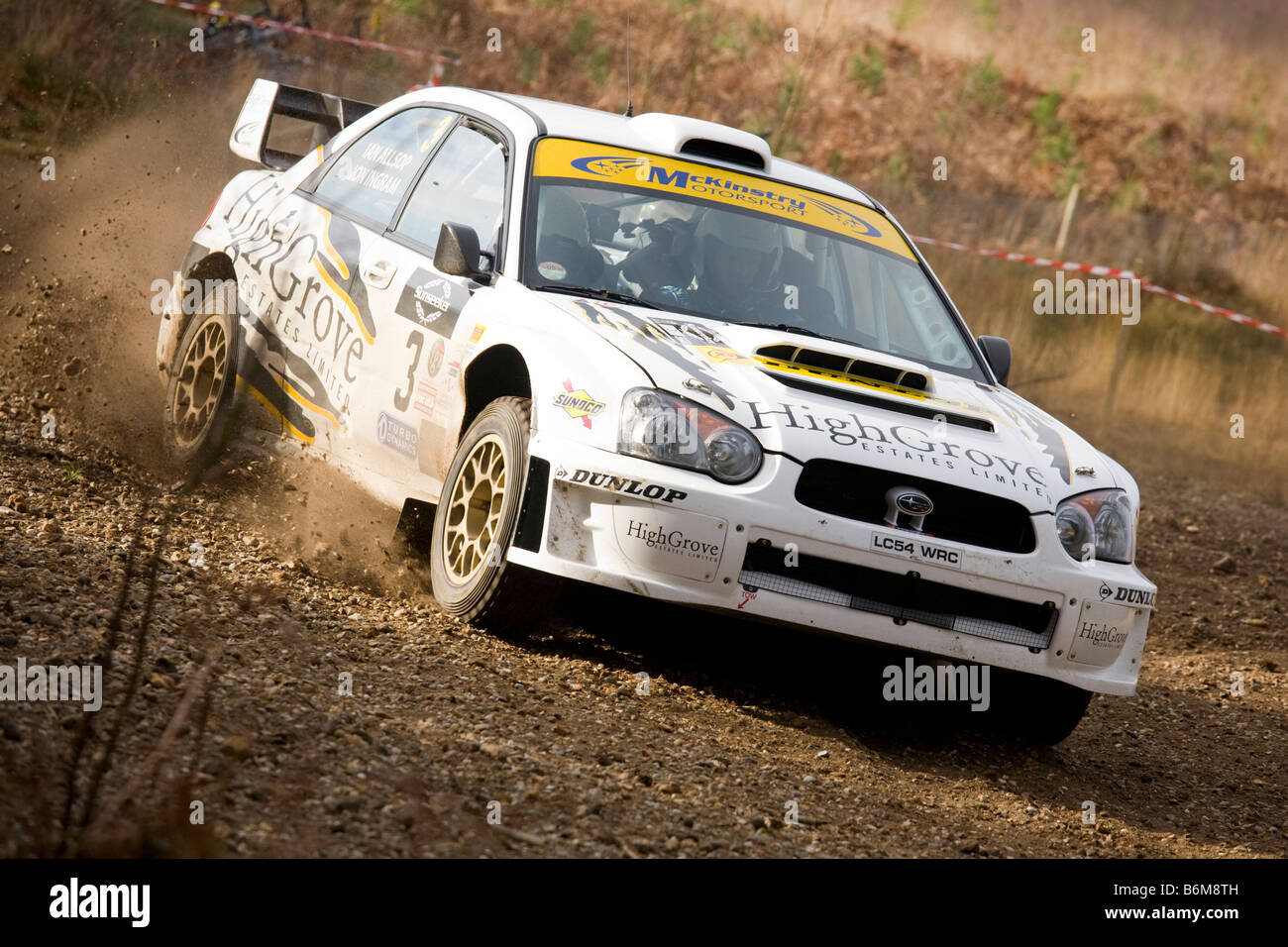 Jon Ingram, Ian Allsop, Subaru Impreza WRC, 2008 Rallye Sunseeker Foto Stock