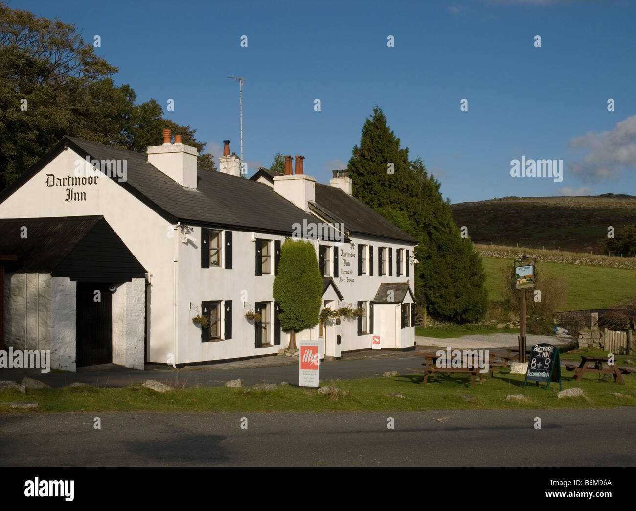 Dartmoor Inn, Merrivale, Parco Nazionale di Dartmoor, Tavistock, Devon, Inghilterra. Foto Stock