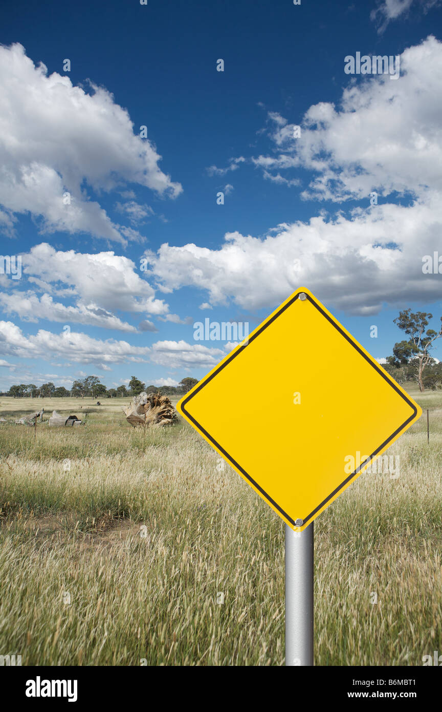 Vuoto segno di avvertimento Foto Stock