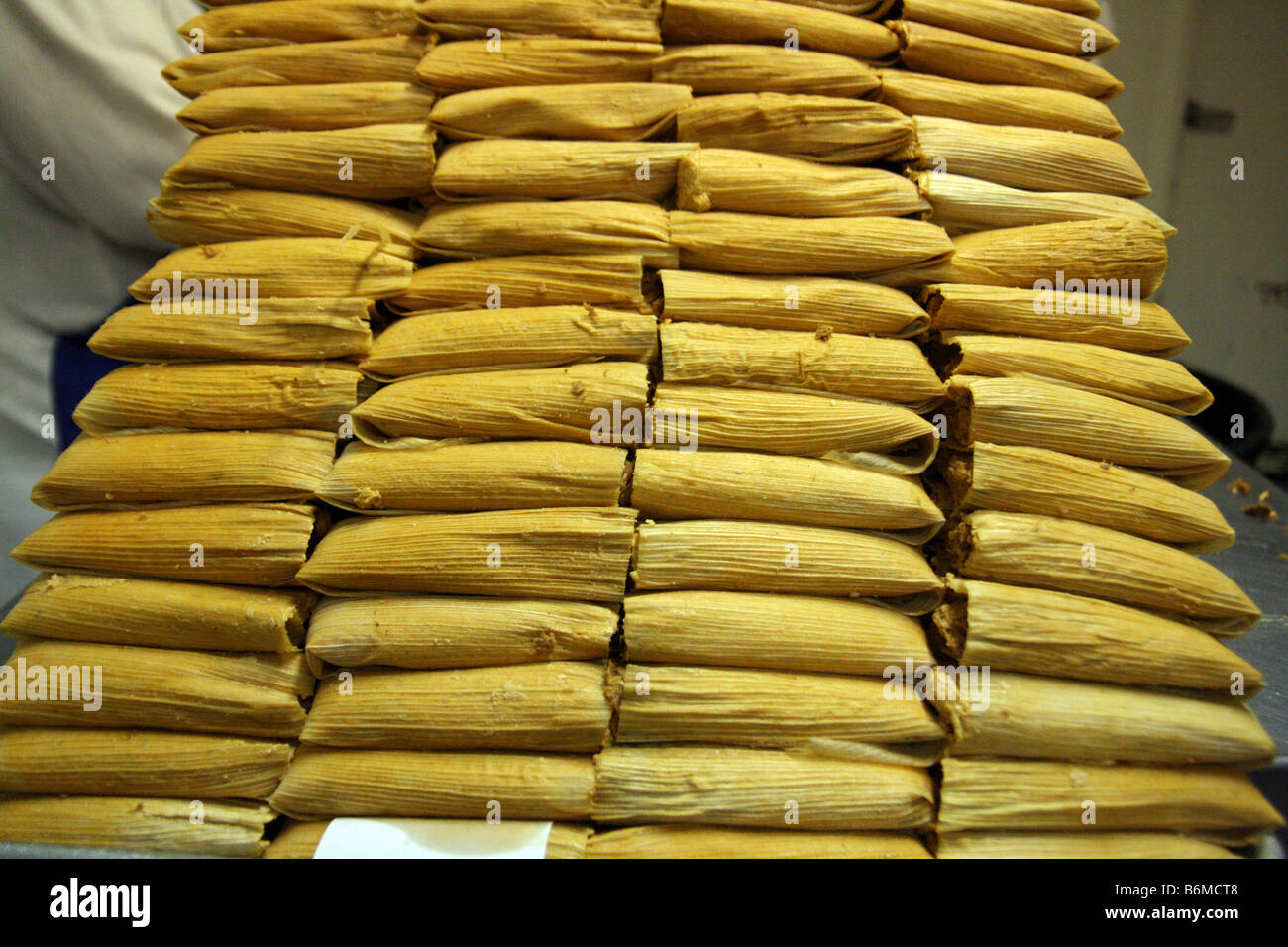 Pila di tamales Foto Stock