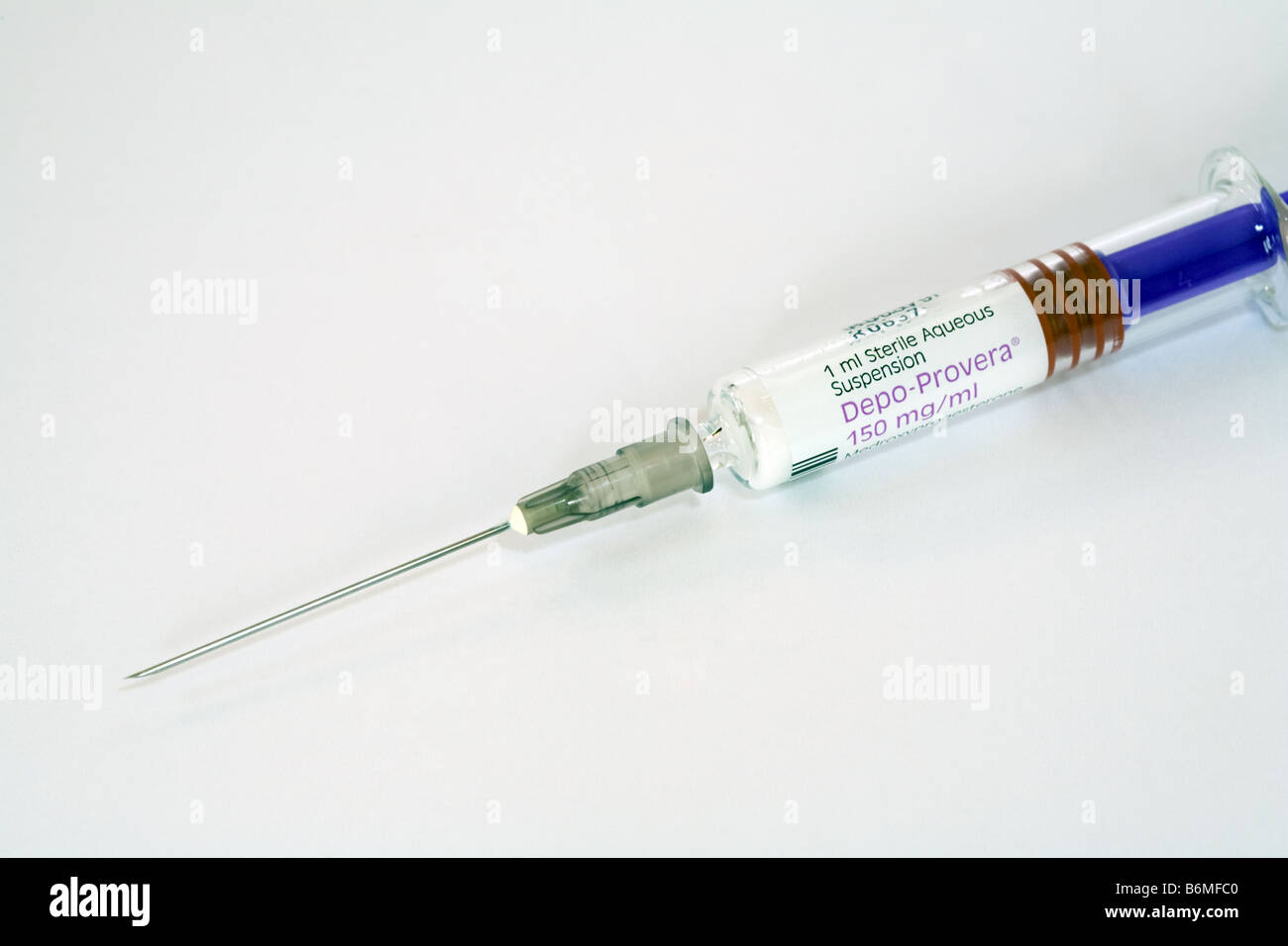 Depo-provera iniezione; Depo-Provera contraccettivi iniettabili Foto Stock