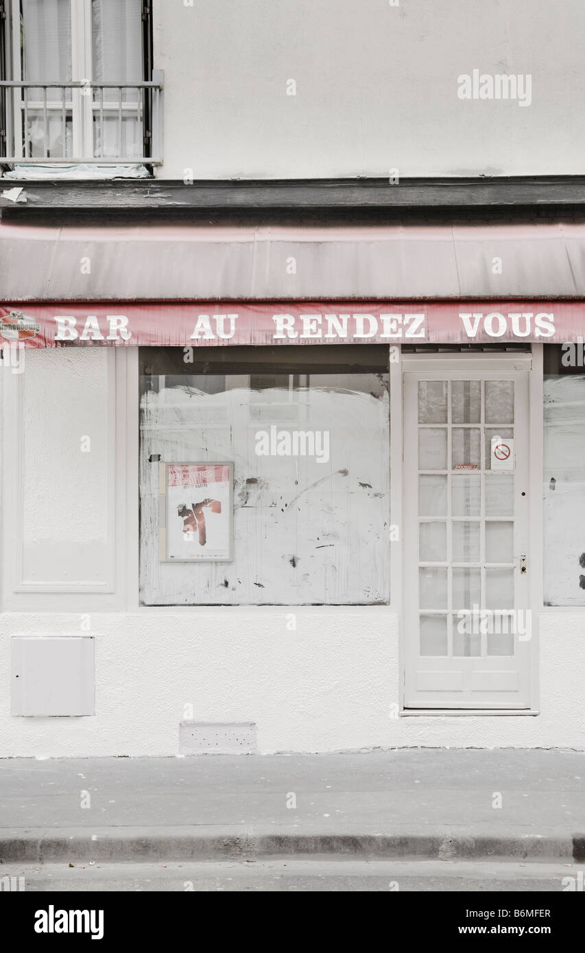 Il bar Rendez Vous sotto lavori di rinnovo. Foto Stock