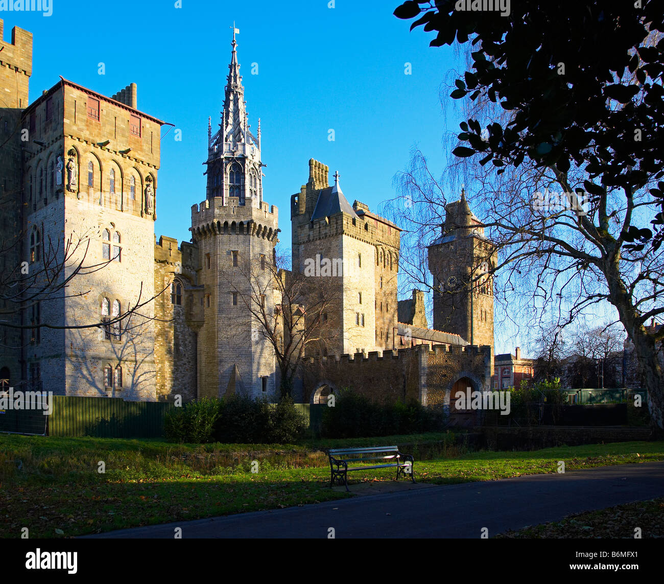 Il Castello di Cardiff, Cardiff Wales, Regno Unito Foto Stock