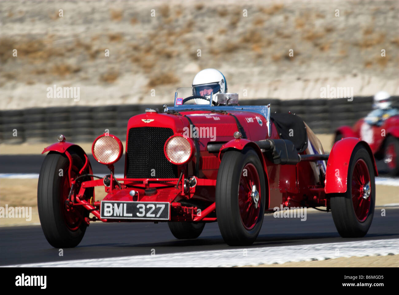 Un 1934 Aston Martin Ulster al Monterey Historic Auto gare, Monterey, California, Stati Uniti d'America Foto Stock