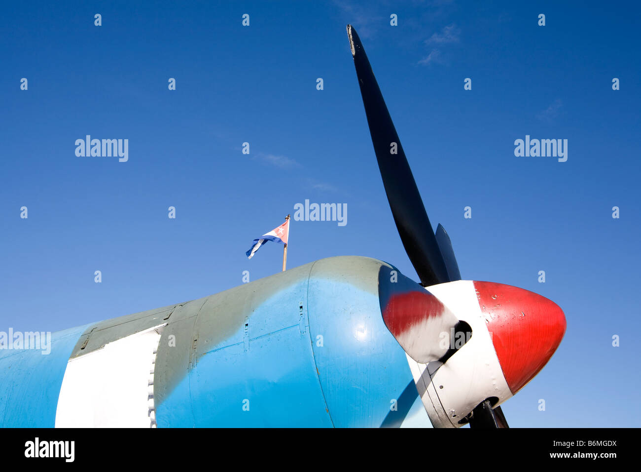 Vecchio combattente british realizzato aeroplano a Baia dei Porci Memorial Museum Cuba Dicembre 2008 Foto Stock