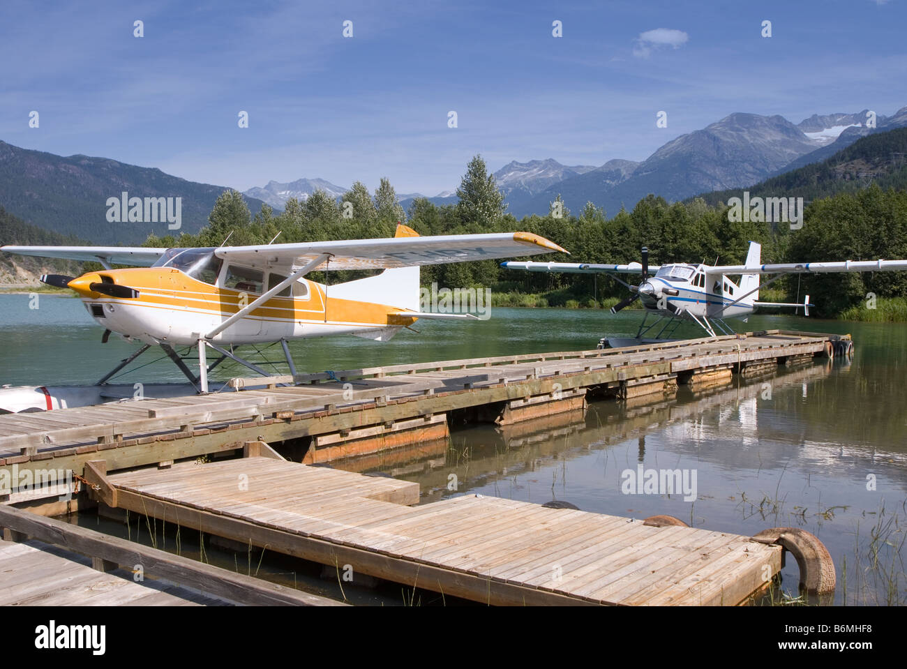 Floatplanes a Whistler, British Columbia, Canada Foto Stock