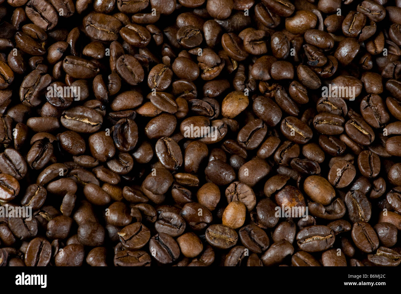 Texture, sullo sfondo di chicchi di caffè Foto Stock