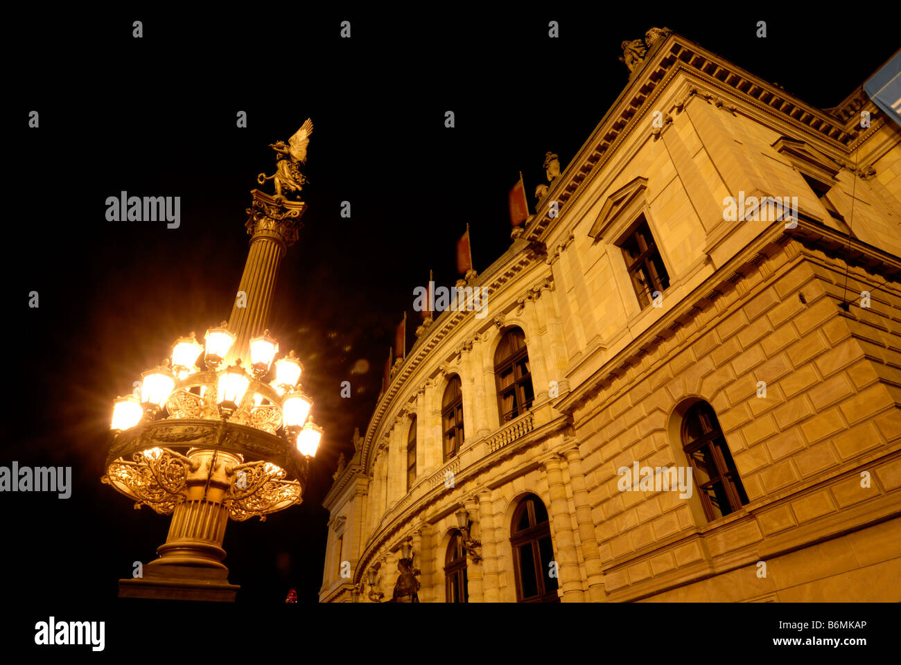 La sala concerti Rudolfinum di Praga Repubblica Ceca natale inverno 2008 Foto Stock