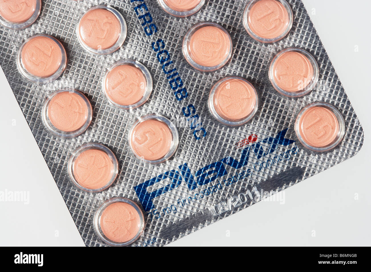 Clopidogrel (nome commerciale Plavix) Cuore Farmaco Foto Stock