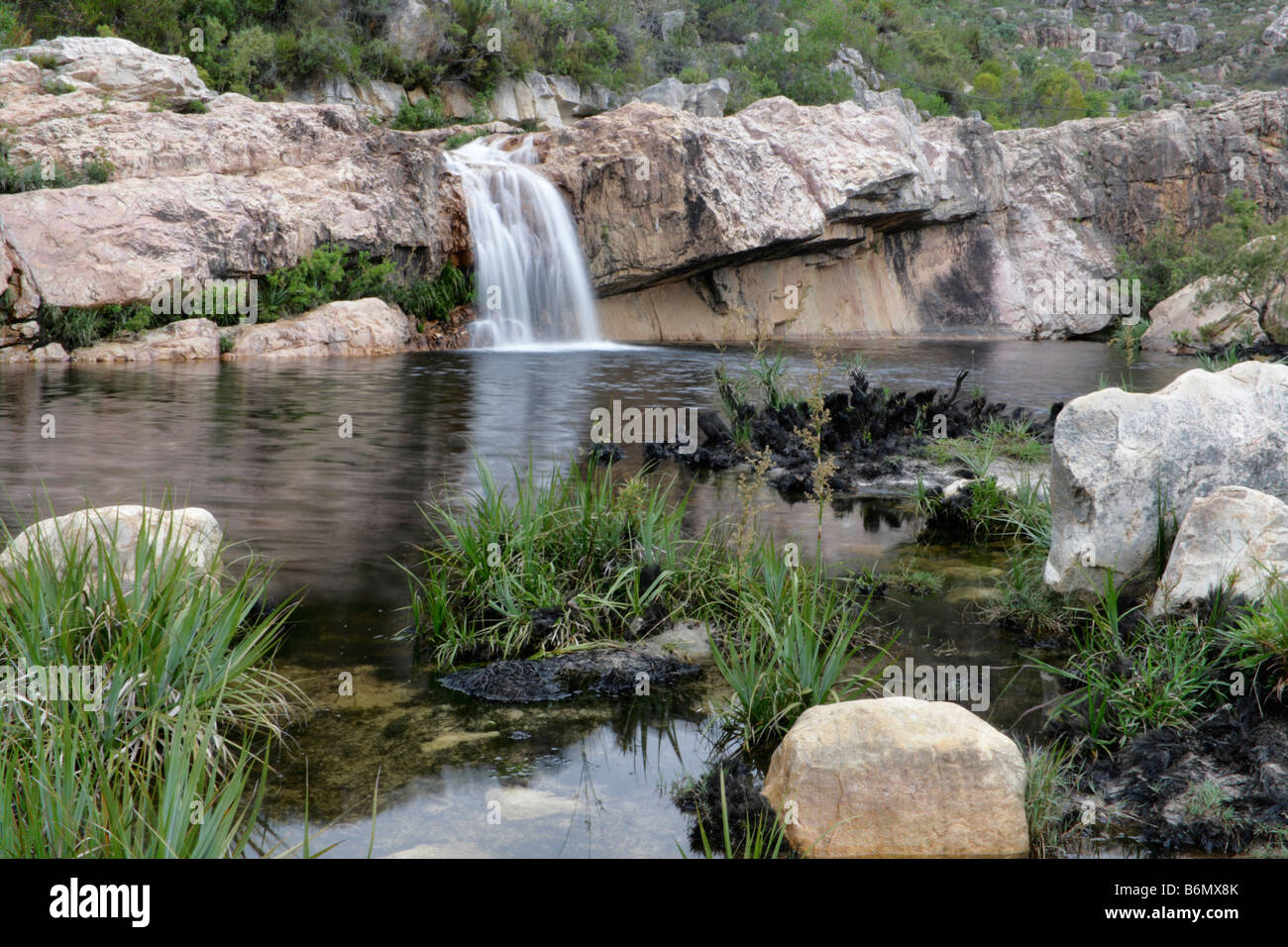 Cascata a Beaverlac nella Western Cape Sud Africa Foto Stock