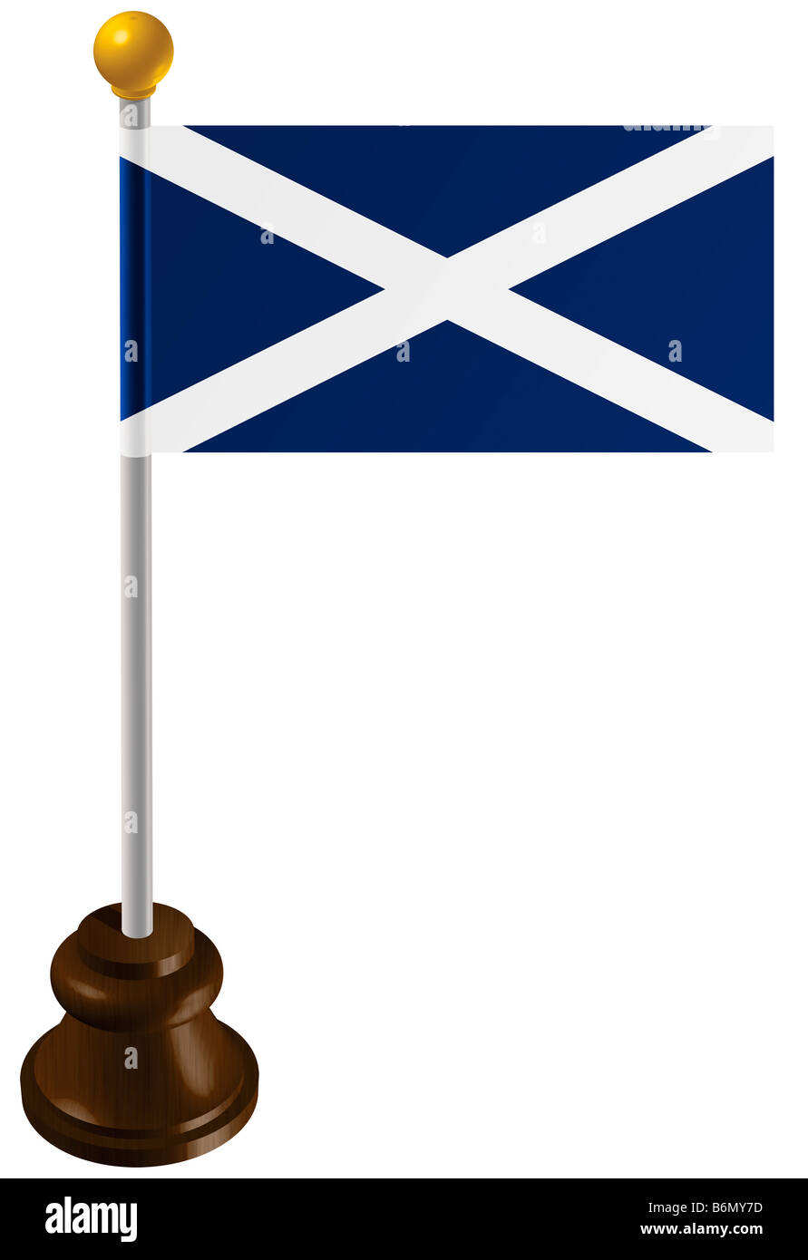 Scozia bandiera come un marcatore Foto Stock