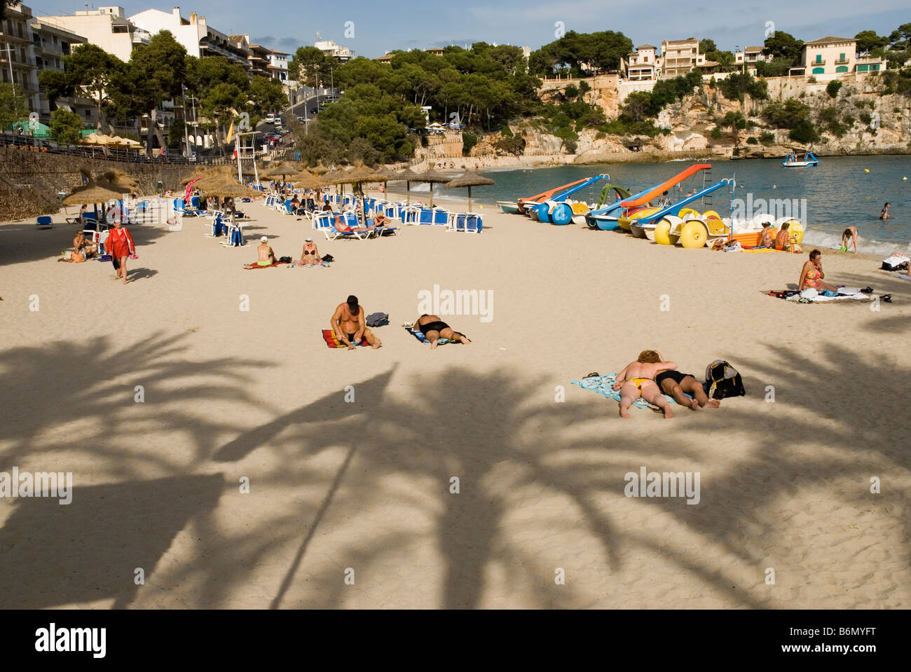 Spiaggia di Porto Cristo Mallorca Spagna Spain Foto Stock