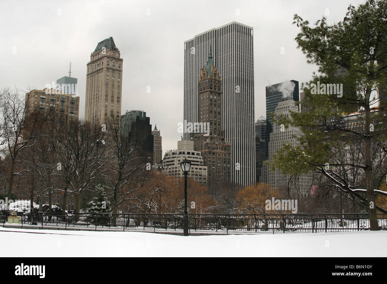 Inverno al Central Park di New York City Foto Stock