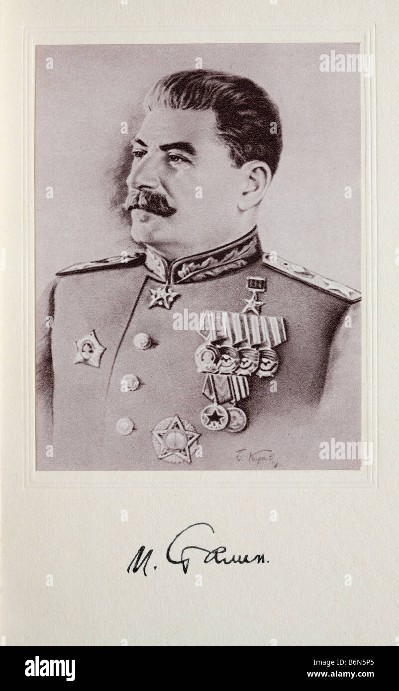 Ritratto di Joseph Stalin dal suo raccolto edition, Russia Foto Stock