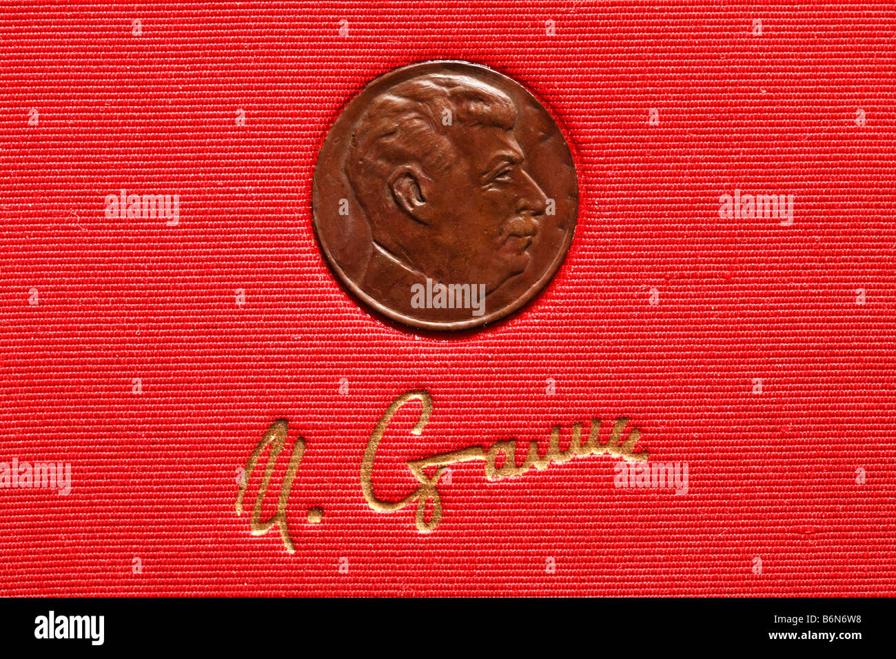 Coperchio dell edizione speciale di Joseph Stalin per quanto riguarda report induatrialization (1933), Russia Foto Stock