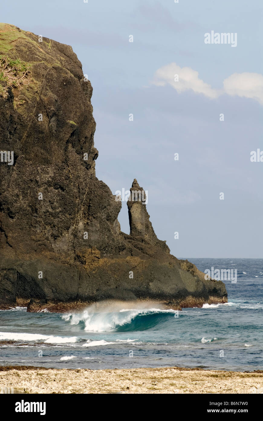 Taiwan, Isola Verde, Confucio Rock Foto Stock