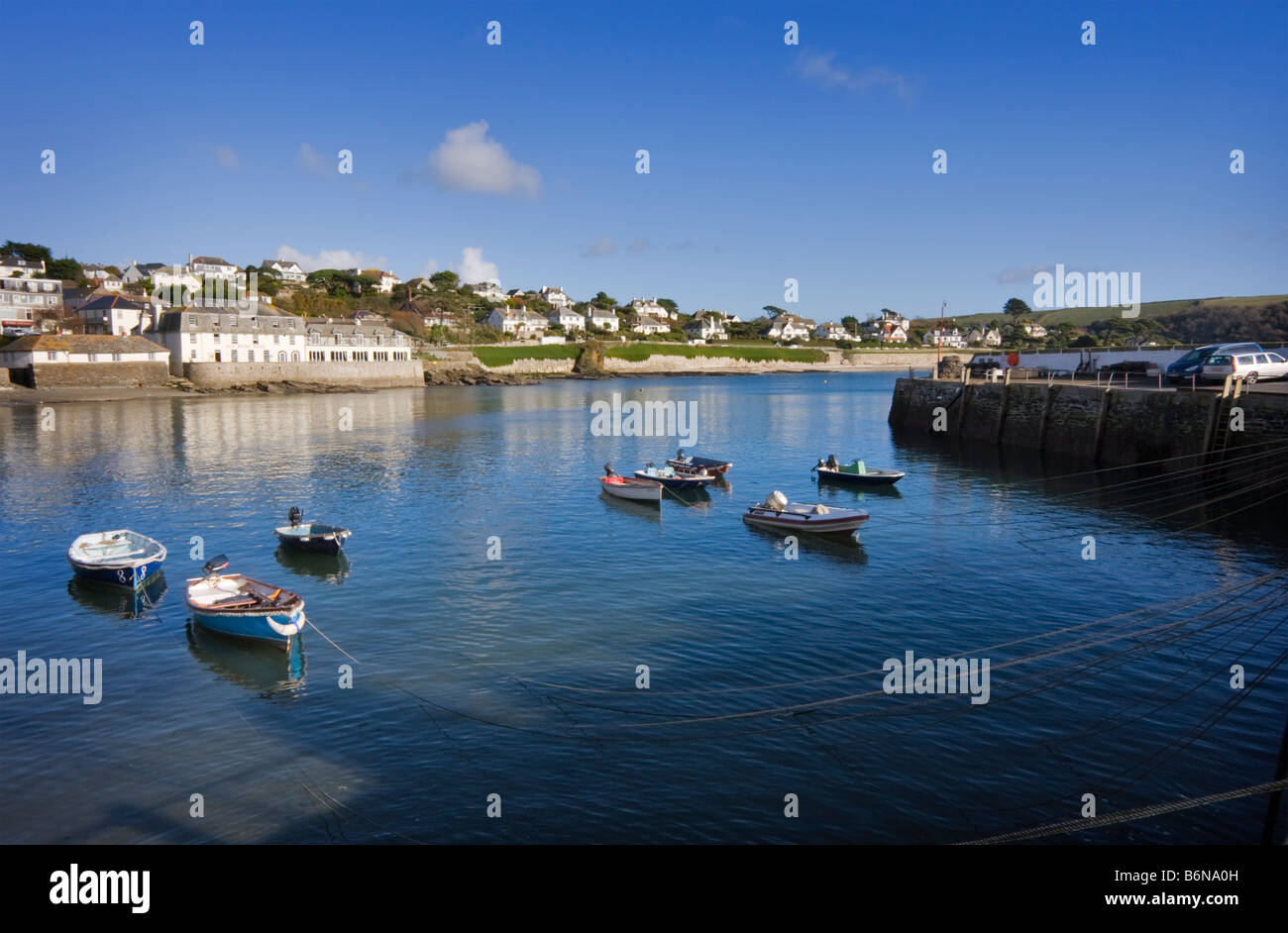 St Mawes Harbour, Roseland, Cornwall Foto Stock