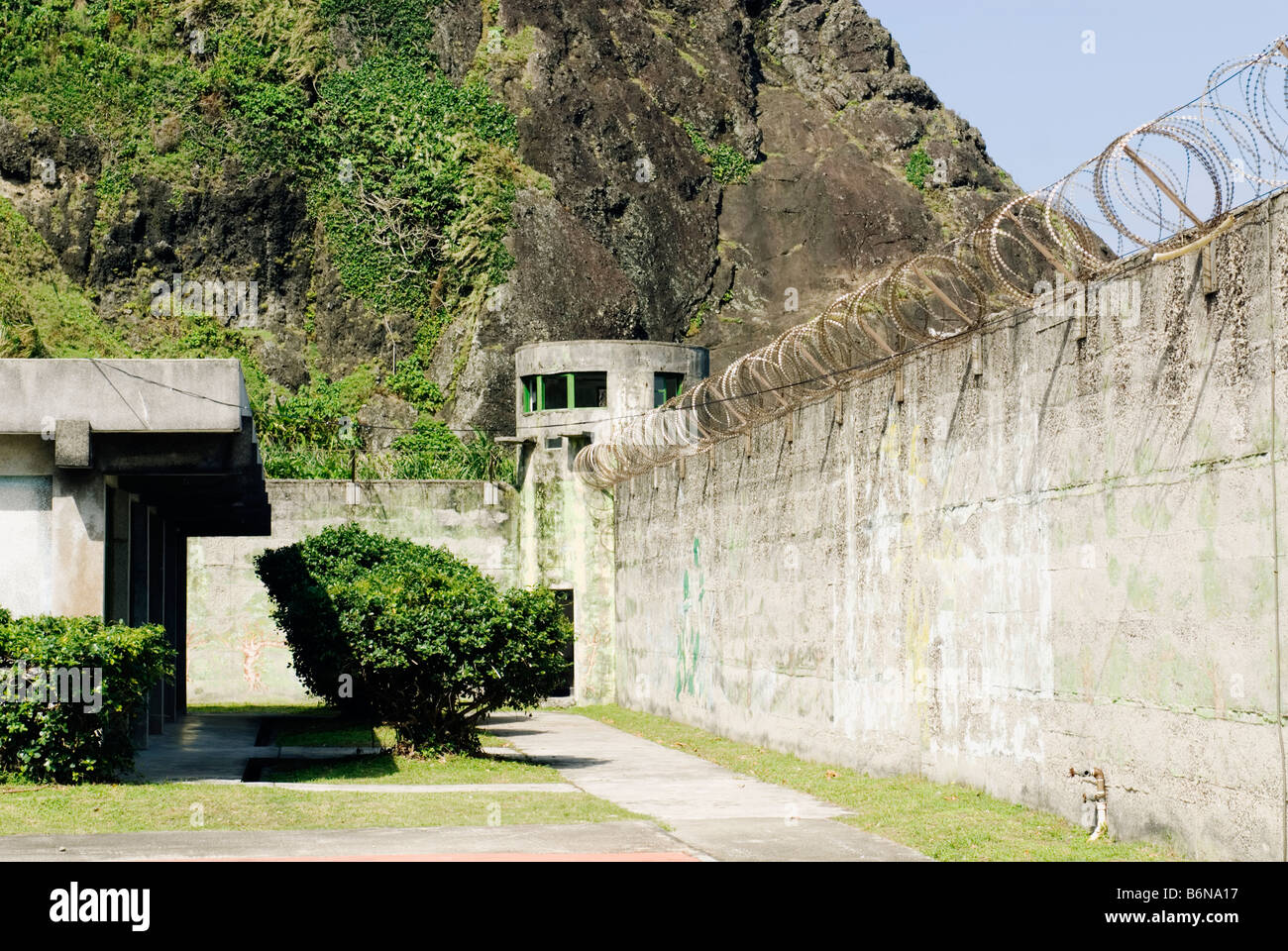Oasis Villa, dentro le mura della prigione, Isola Verde Diritti umani Memorial Park, Green Island, Taiwan Foto Stock