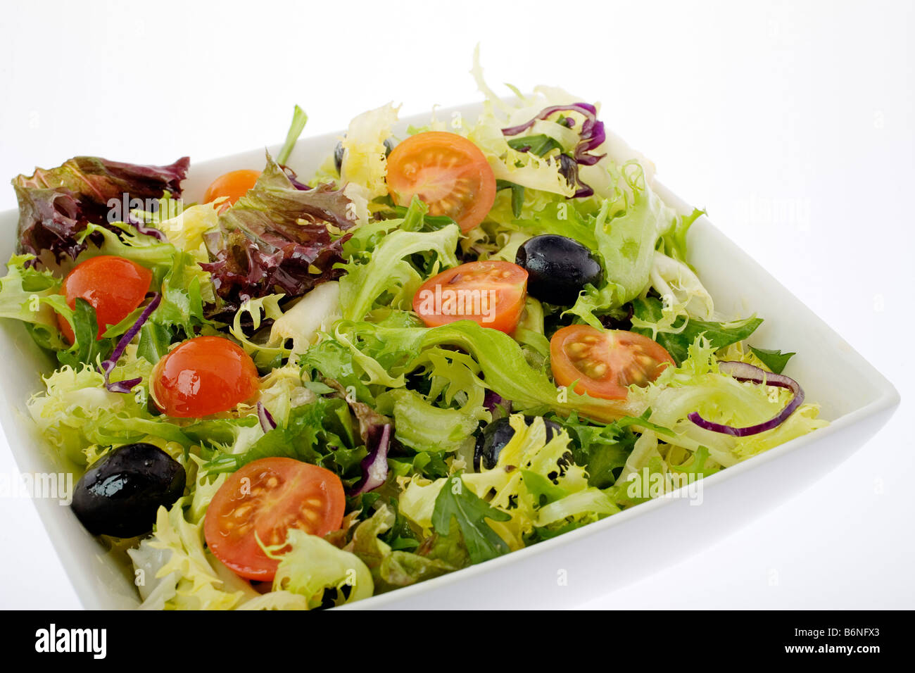 La tipica ensalada de la dieta mediterranea insalata tipici della dieta mediterranea Foto Stock