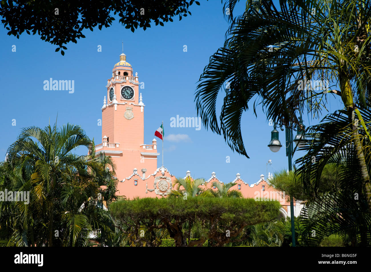 Palacio Municipal Plaza del Independencia Merida Yucatan Messico Foto Stock