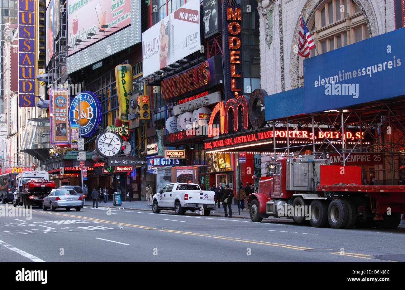 42Nd St,Times Square Manhattan, New York City, Stati Uniti d'America Foto Stock