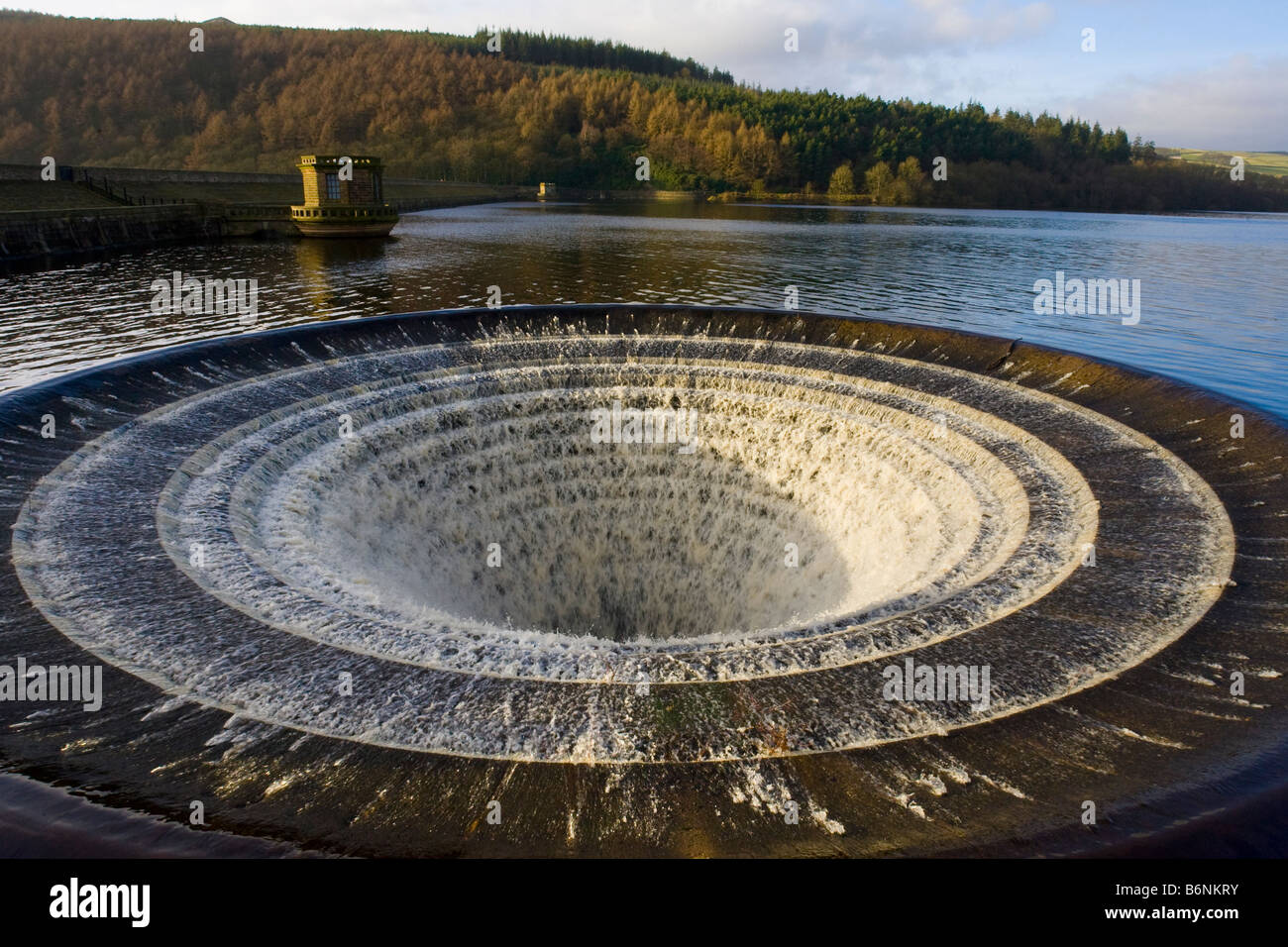 Lady Bower serbatoio, Derwent Valley nel Derbyshire, Inghilterra Foto Stock