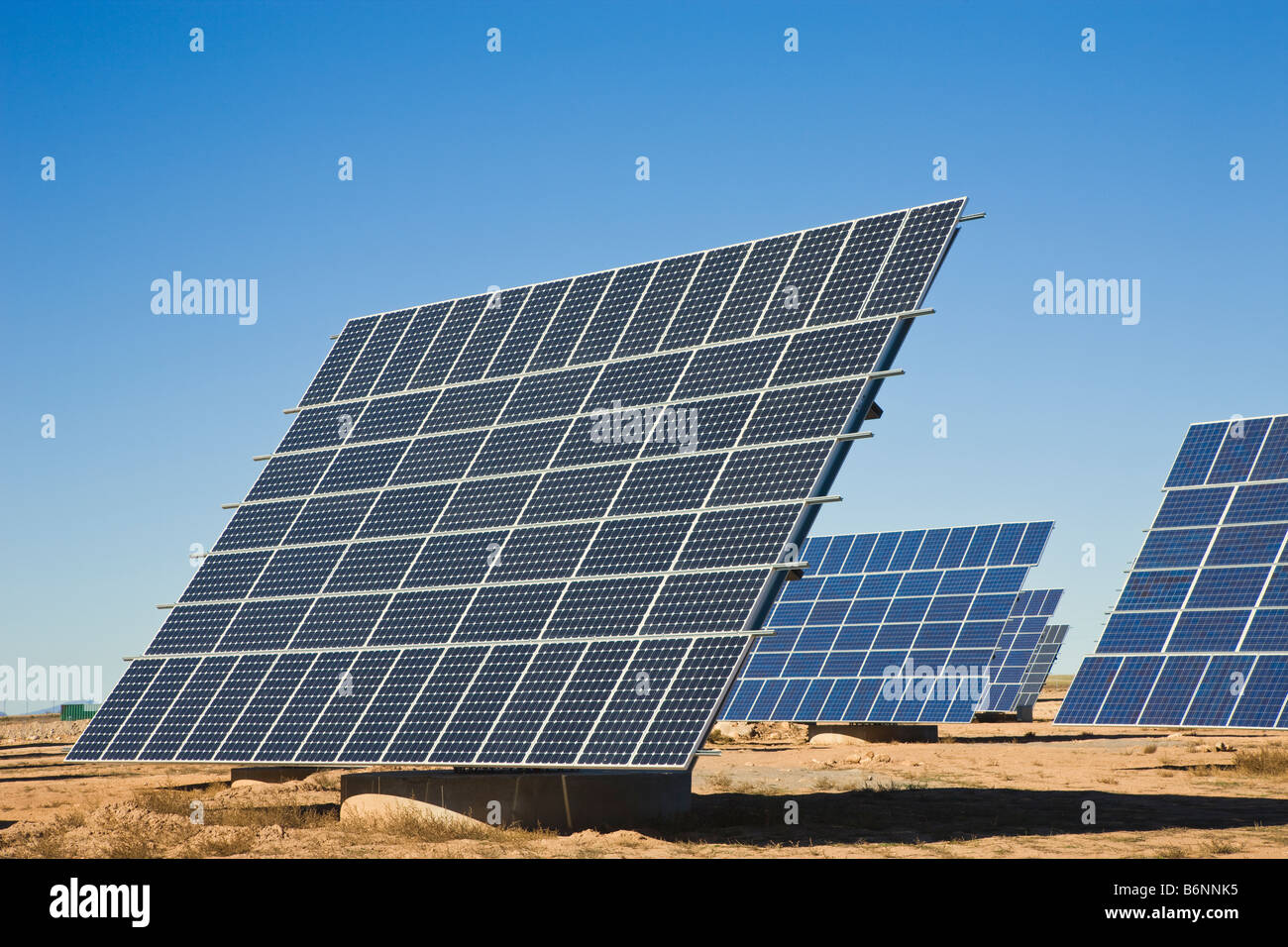 Energia solare centro vicino La Calahorra provincia di Granada Spagna Foto Stock