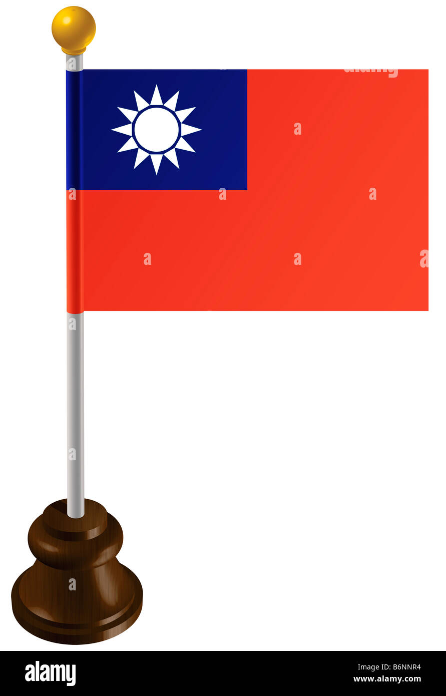 Bandiera di Taiwan come un marcatore Foto Stock