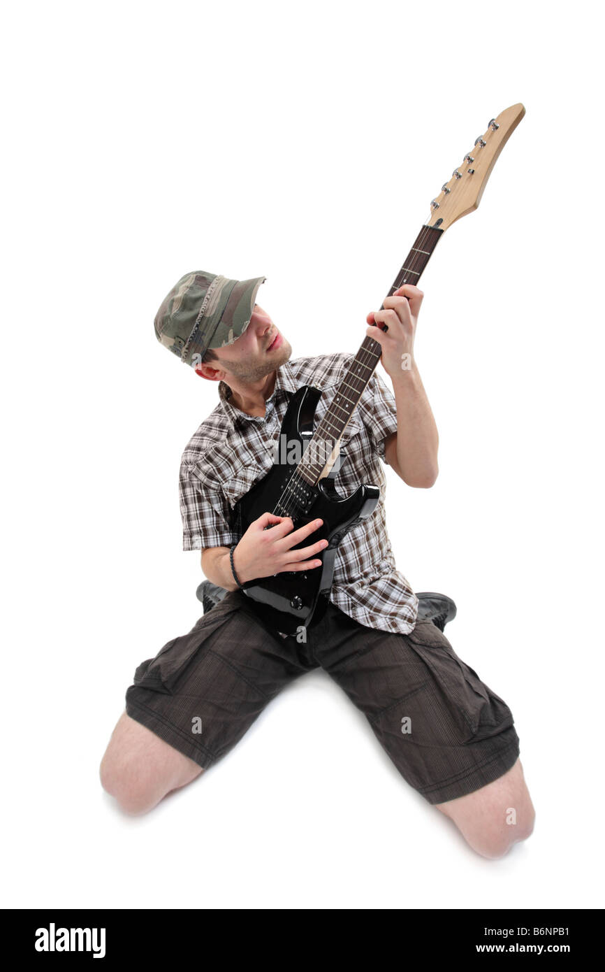 Giocatore di chitarra Foto Stock
