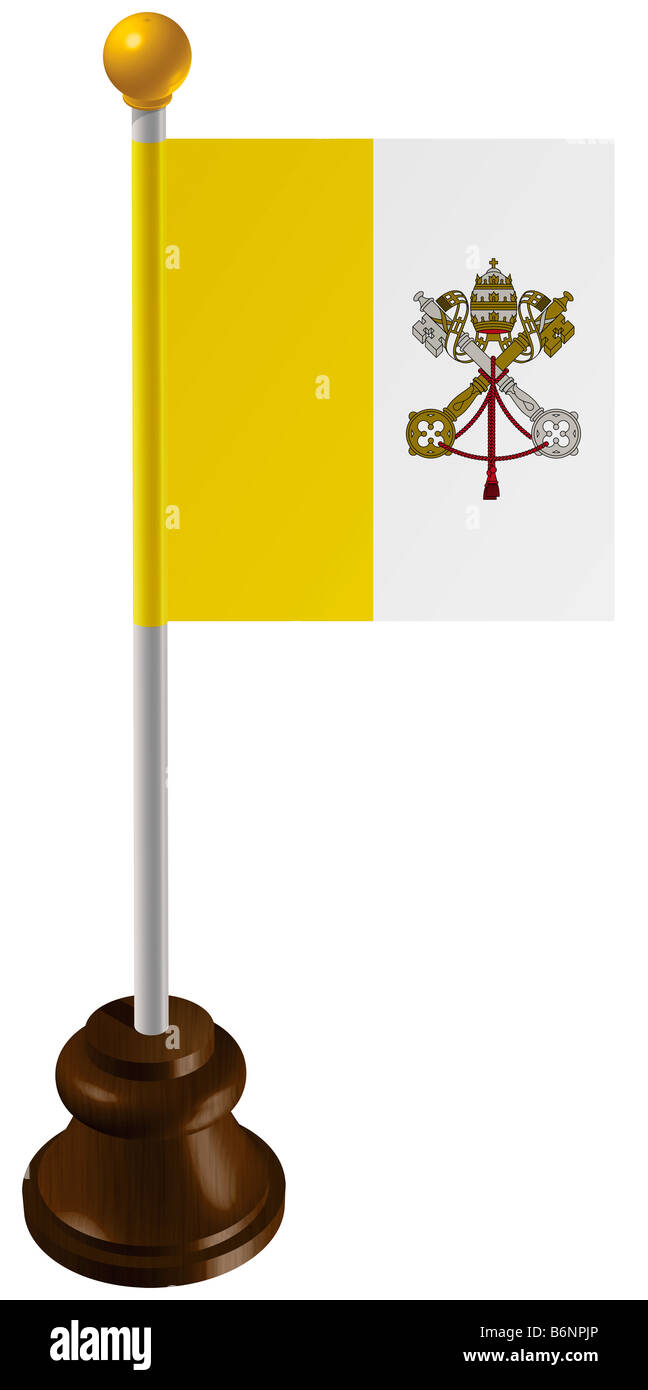 Vaticano bandiera come un marcatore Foto Stock