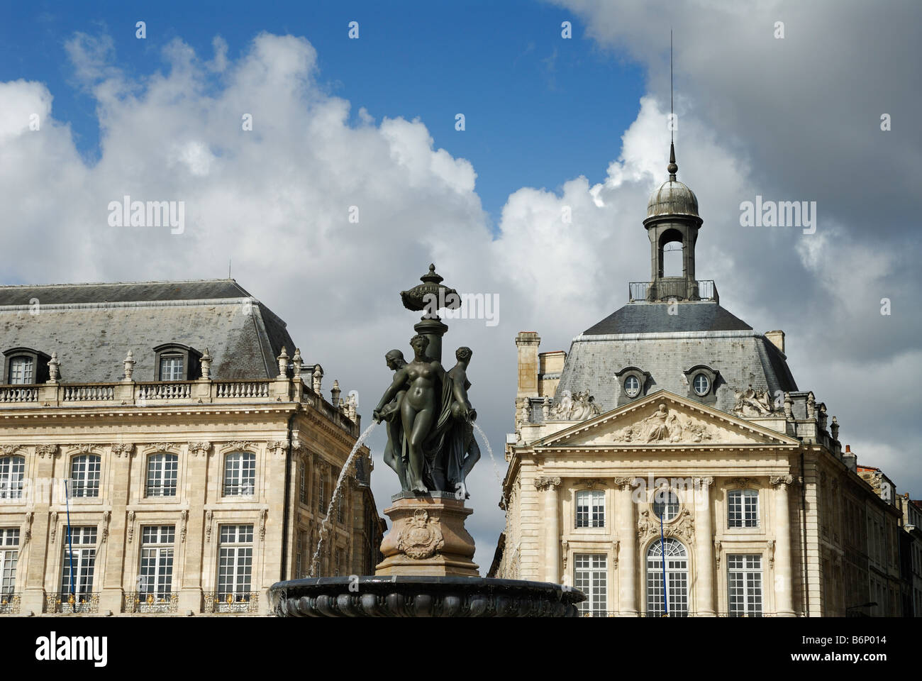 Bordeaux Francia Place de la Bourse Foto Stock