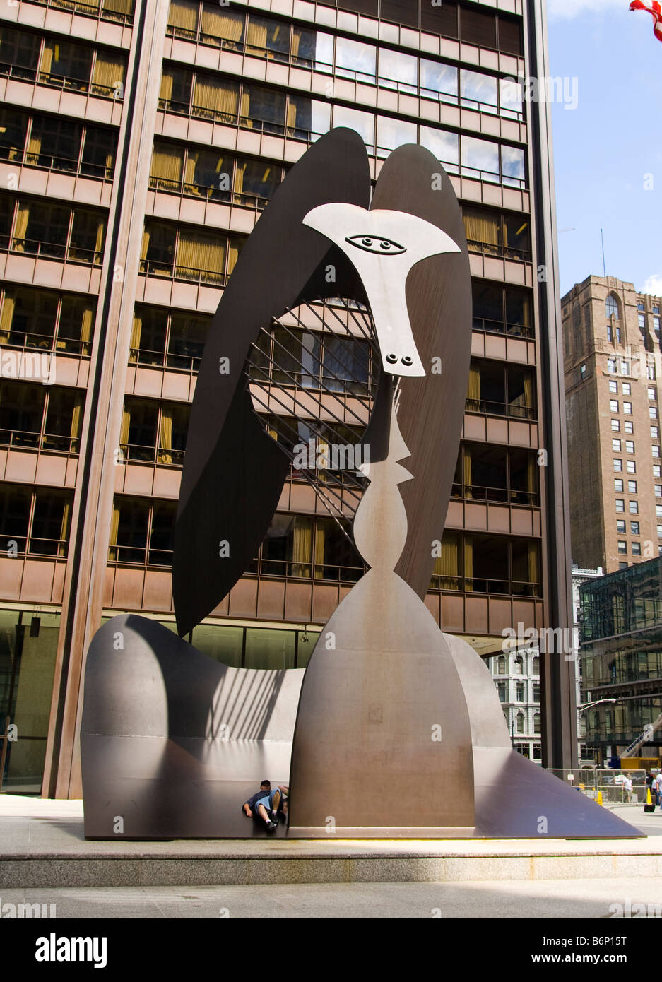 Chicago, IL: Picasso Scultura nel centro cittadino di Daley Plaza Foto Stock