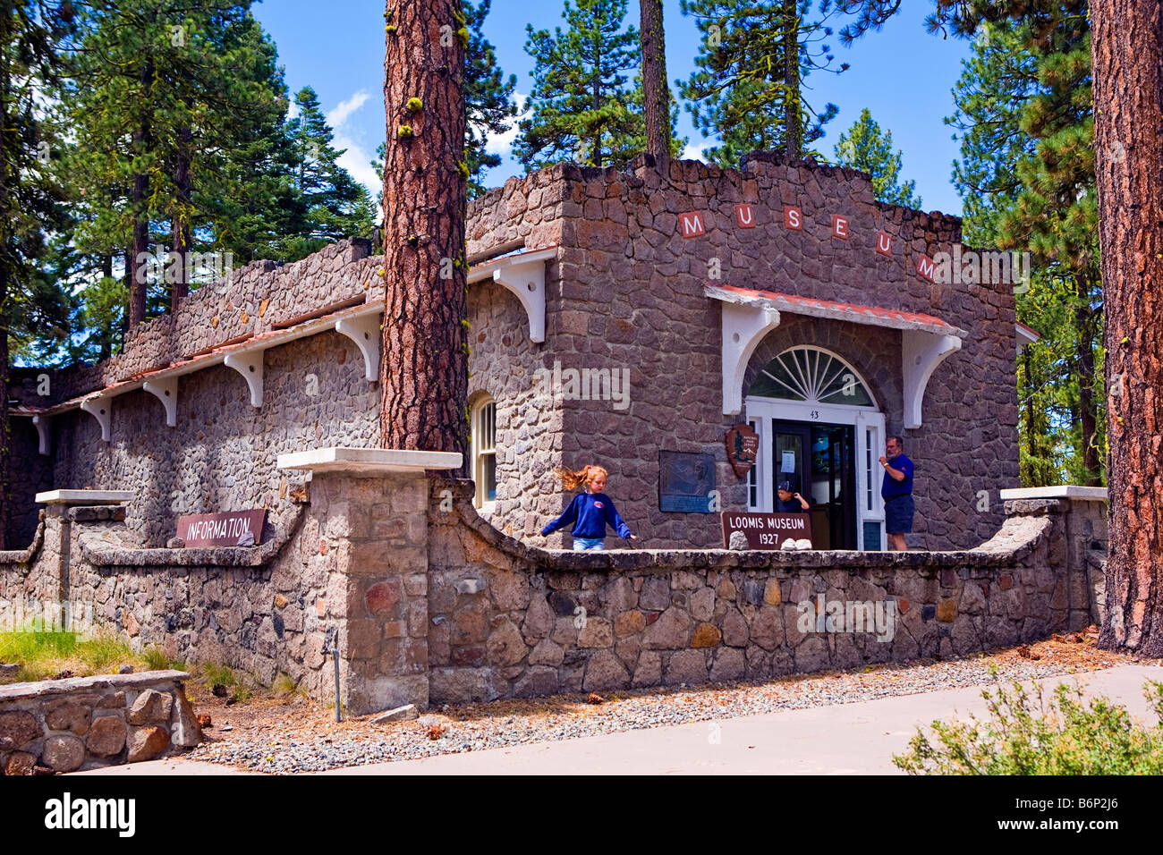 Immagine dell'esterno del Loomis museo nel Parco Nazionale vulcanico di Lassen in California Foto Stock
