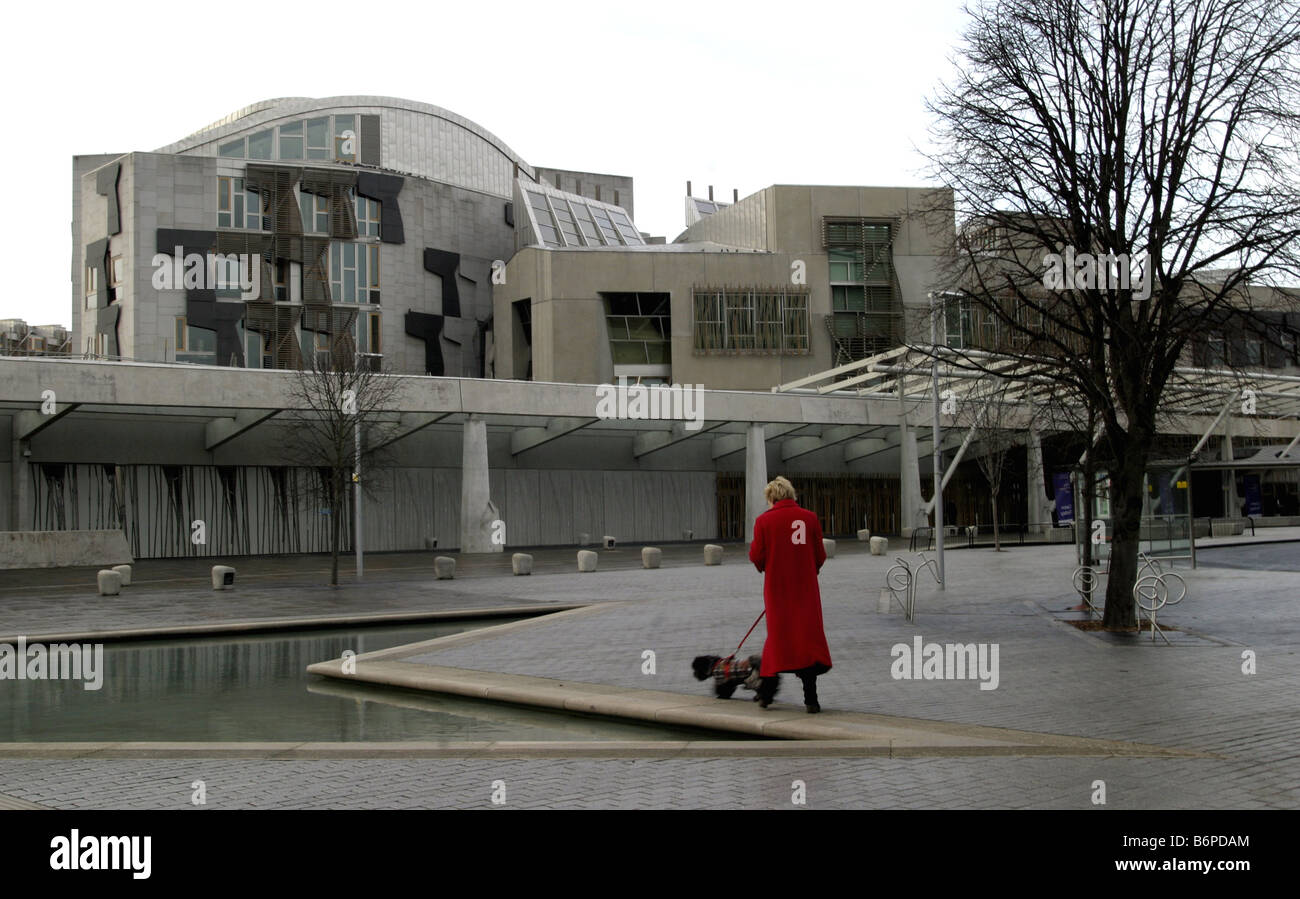 Edificio del Parlamento scozzese di Edimburgo in Scozia Foto Stock