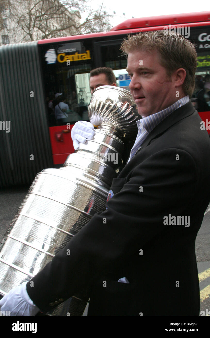 La Stanley Cup in mostra a Londra in Inghilterra Foto Stock