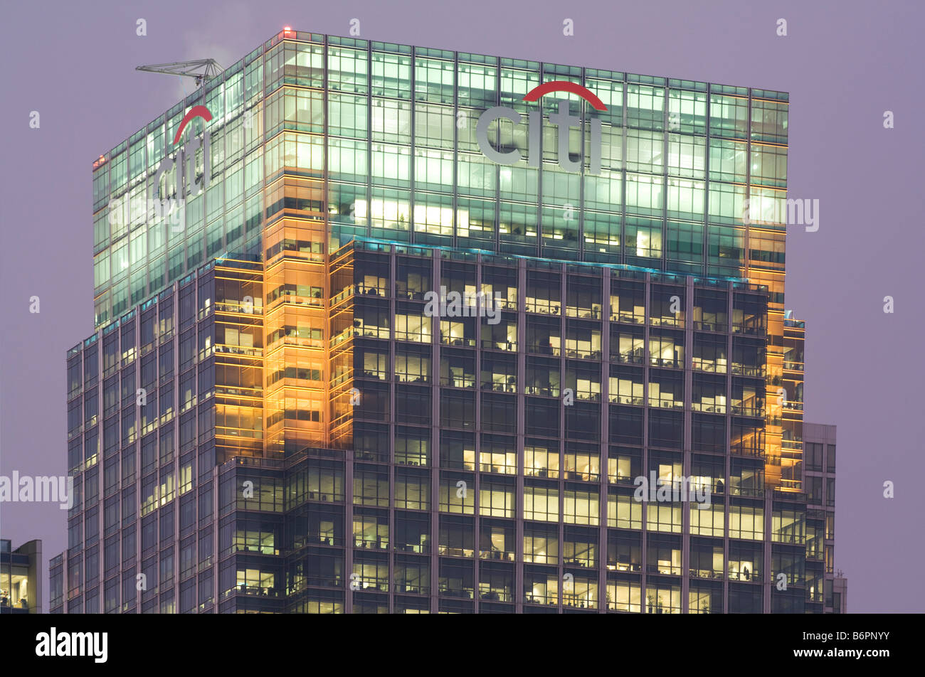 25 Canada Square - Centro di Citi - Canary Wharf - Londra Foto Stock